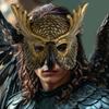 Masquerade Mask Owl Mask Bird Mask Beak Feather Half Face Mask Halloween Cosplay Costume Costume Mask for Mardi Gras