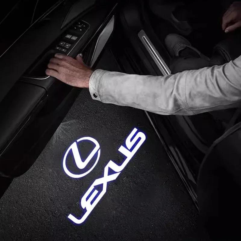 2Pcs LED Car Door Welcome Courtesy Lamp Projector Lights For Lexus F SPORT ES RX NX LS UX LM LX GX LC RZ IS CT GS RC HS SC TX