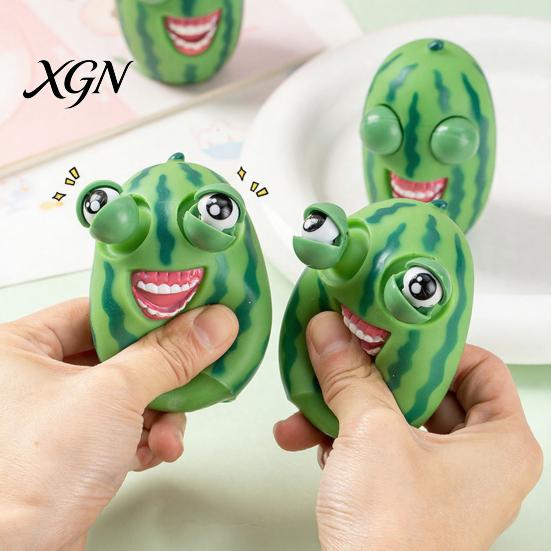 Eye Popping Watermelon Toy 1/2/3Pcs Squeeze Anxiety Stress Relief Pinch Classroom Fidget Sensory Soft Ball Cartoon
