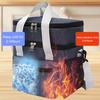 Insulated Lunch Bag Double Deck Reusable Picnic Bag with Pocket for Phones Wallets Thickened