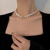 Camellia pearl necklace women's niche design sense collarbone chain high sense light luxury new neck chain