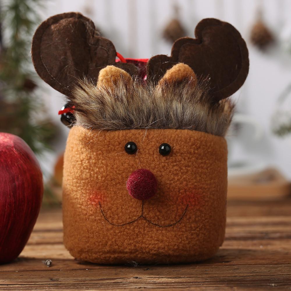 

Unique Plush Christmas Apple Bags With Jingle Bells For Holiday Gift Giving