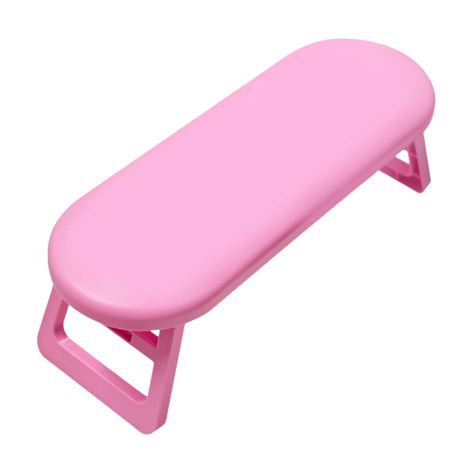 

Подставка для рук для нейл-арта, пластиковая и устойчивая подушка для ногтей, складная подушка для рук, инструмент для мастера по маникюру для удобного хранения розовый