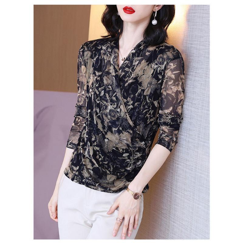 Lace Tops for Women Spring and Autumn New Style High-end Bottoming Shirts Women's Fashionable Shirts