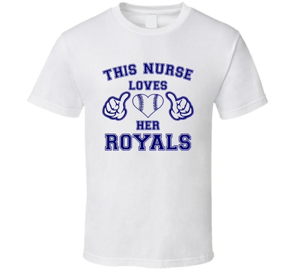This Nurse Loves Her Royals Baseball T Shirt - Kansas City Royals Team Colors