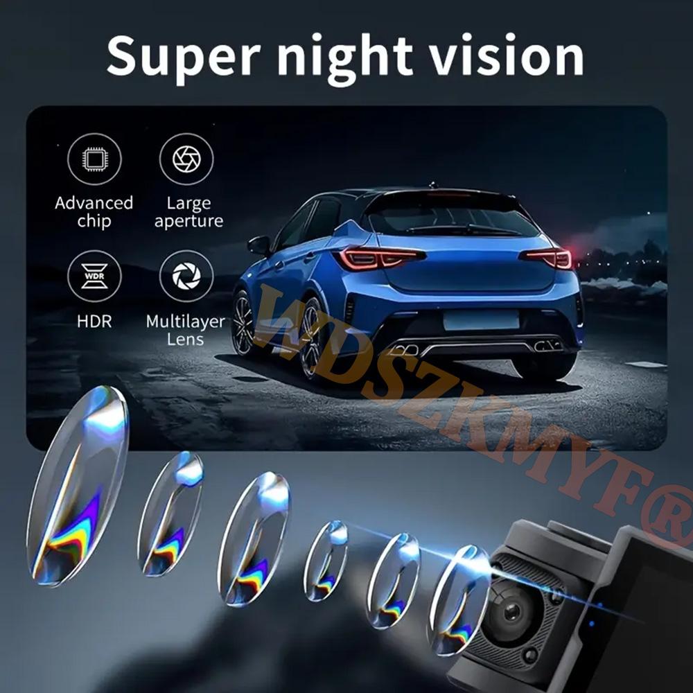 360° Car DashCam 3/4 Channels WIFI Video Recorder 1080P Car DVR  24H Parking Monitor Front With Rear View Night Vision Black Box