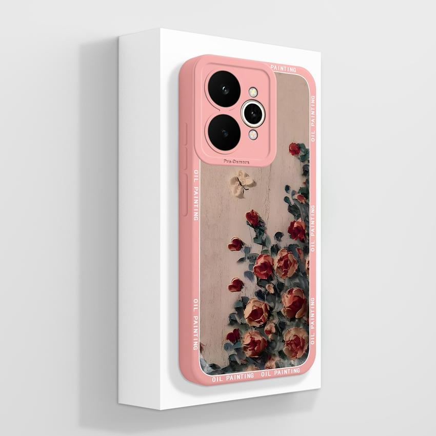 For Oppo Realme 15 C71 C65 C53 C51 A5 A5x Reno11 14 Pro Phone Case Beautiful Golden Lotus Pattern Dustproof Durable Shell For Oppo Silicone Soft Cover