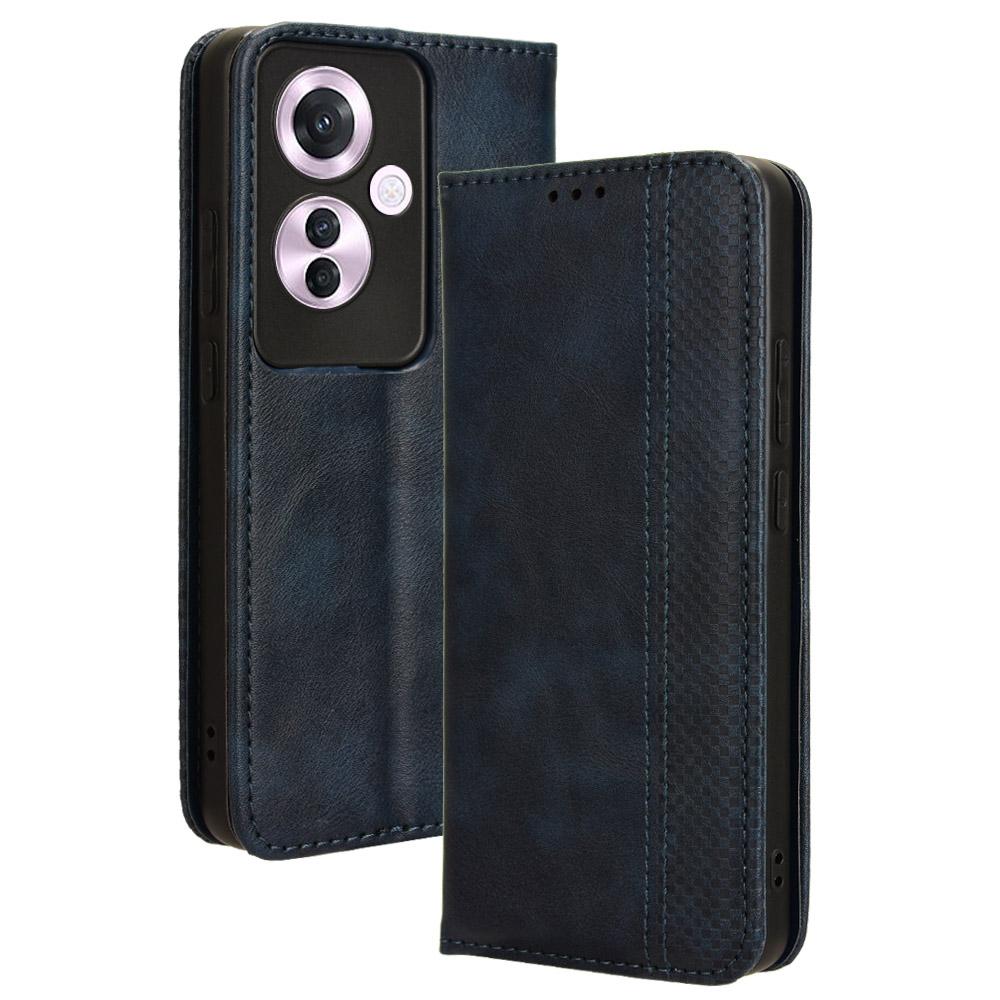 For Oppo Reno11 F 5G/F25 Pro 5G Wallet Case Retro PU Leather Phone Cover Magnetic Closing