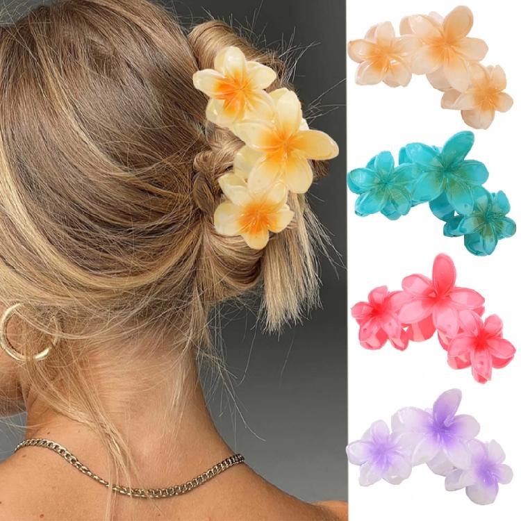 Delicate Colorful Flower Hair Claw Ponytail Shopping Headwear Female Hair Decors