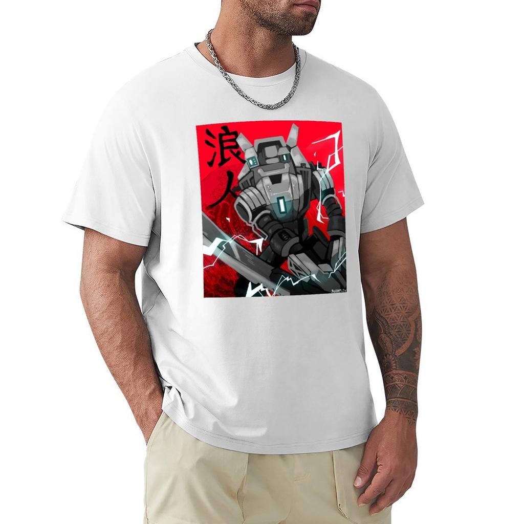 Ronin Print Tshirt Basic Plain Short Sleeve Crew Neck Tee