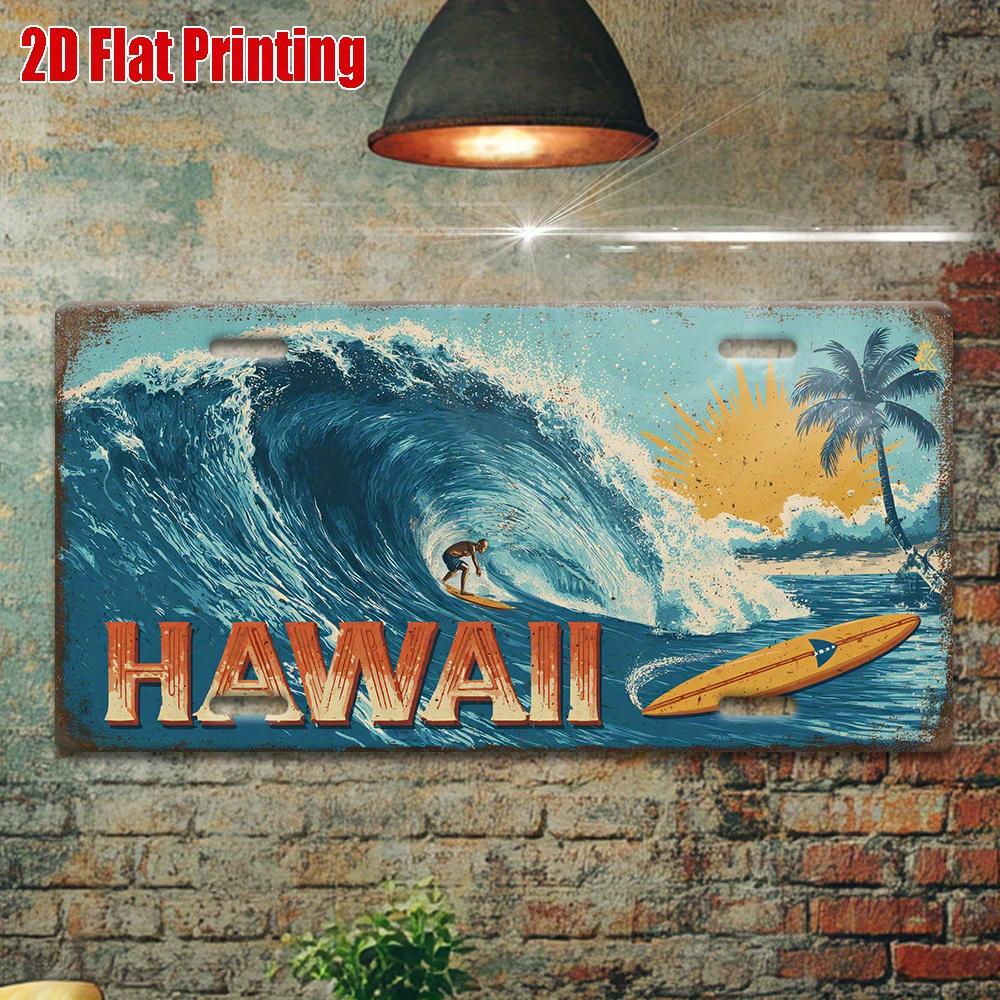 

D Flat pc Vintage European Historical Architecture Metal Wall Panel Retro Industrial Suitable for Home Bar Cafe Decor 15x30cm(5.9x7.8inch)