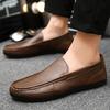 Fashion Moccasin Black Lightweight Male Casual Shoe Size 44 Common High Quality Fashion In Promotion Summer Sale New Men's Leather Shoes