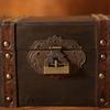 Desktop Wooden Vintage Storage Box With Lock For Home Office Decor Organizing