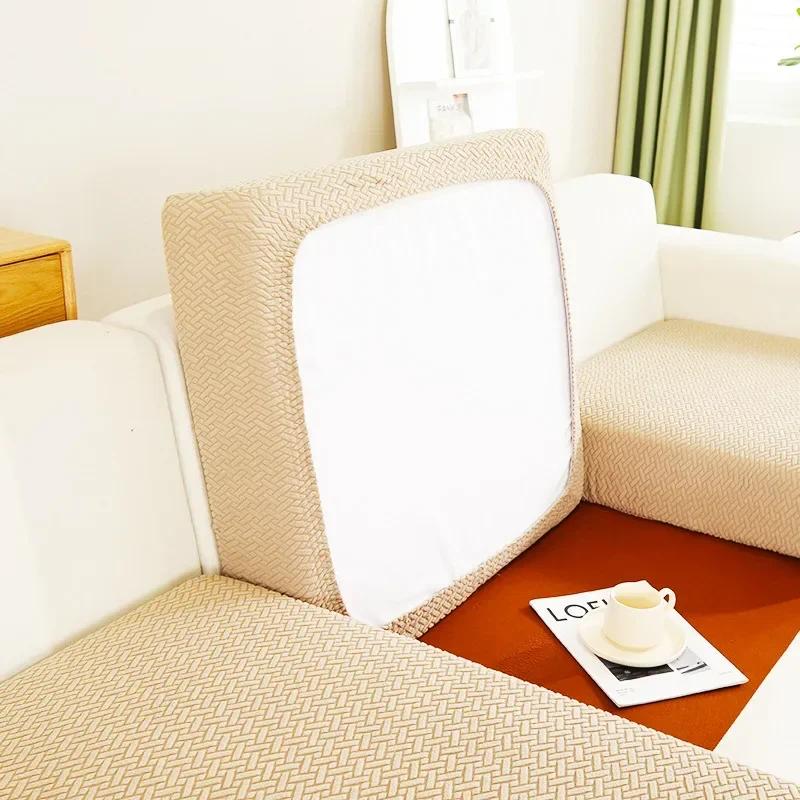Thick Jacquard Sofa Seat Cushion Cover Funiture Protector Stretch Couch Covers ForLiving Room Removable Seat Slipcover Kids Pets