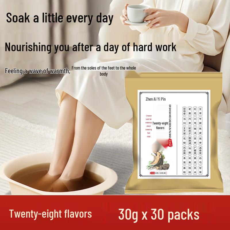 Moisture-Wicking Herbal Foot Soak Bag with Mugwort, Peppercorn, and Ginger