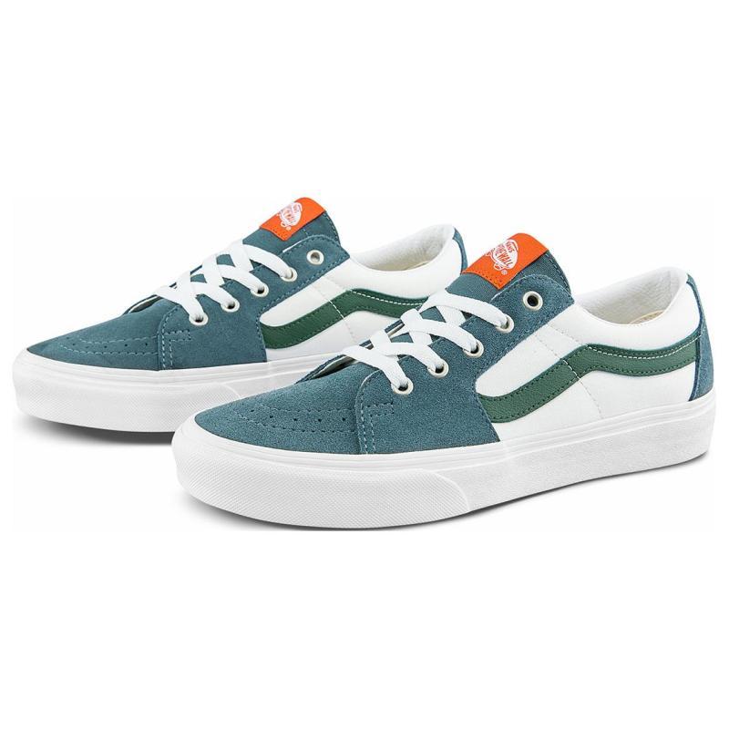 Vans SK8 Low Low Tops Casual Skateboarding Shoes Unisex White Green Vans VN0A5KXDBLG