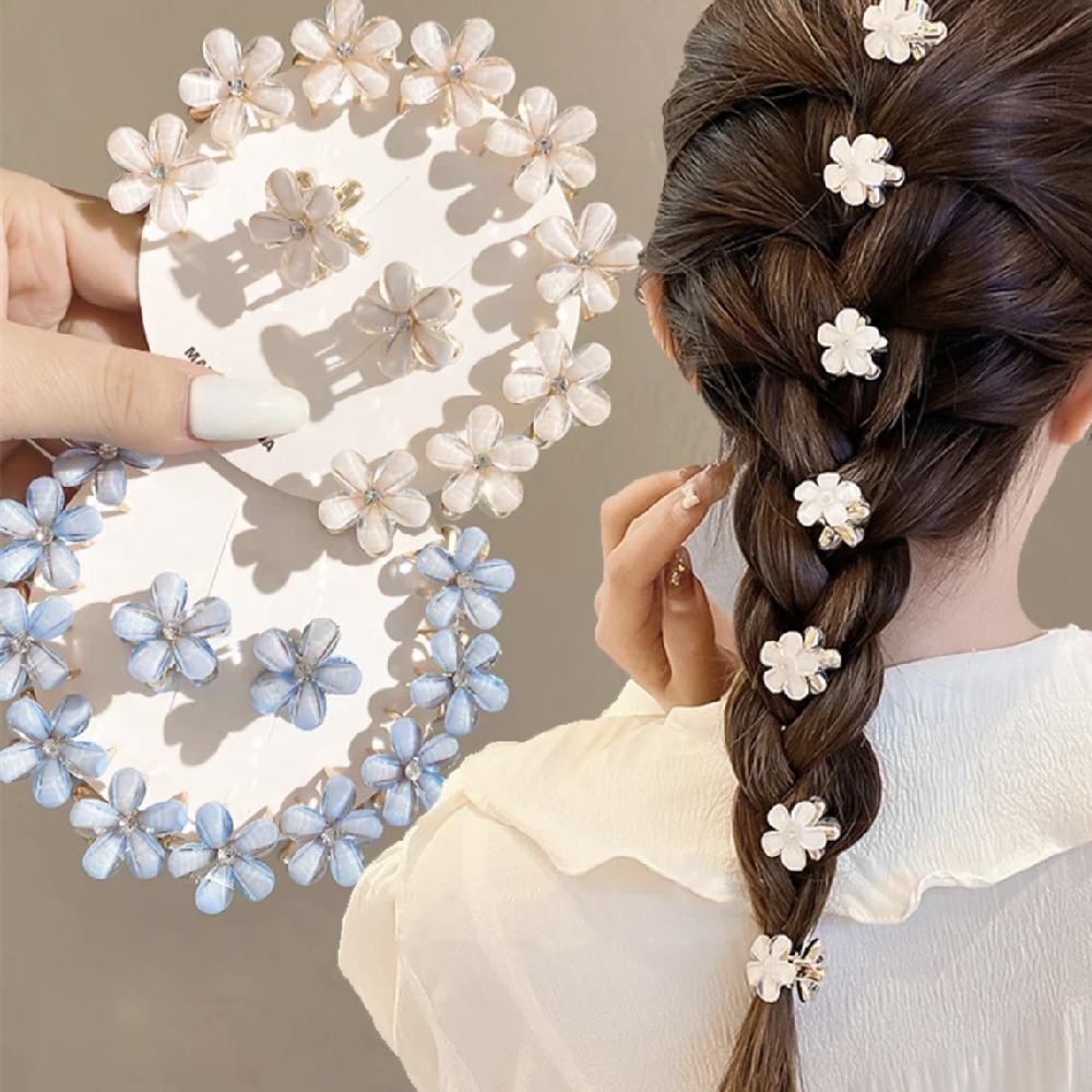Women Girl Mini Hair Claws Flower Alloy Cute Hairpin Kids Sweet Hair Accessories Spring Clip