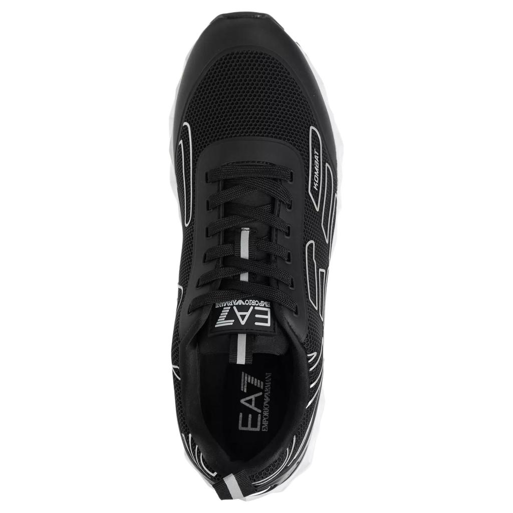 Emporio Armani EA7 Round Toe Lace-Up Flat Running Shoes Low Top Casual Shoes Men sneakers Black X8X154XK357K716