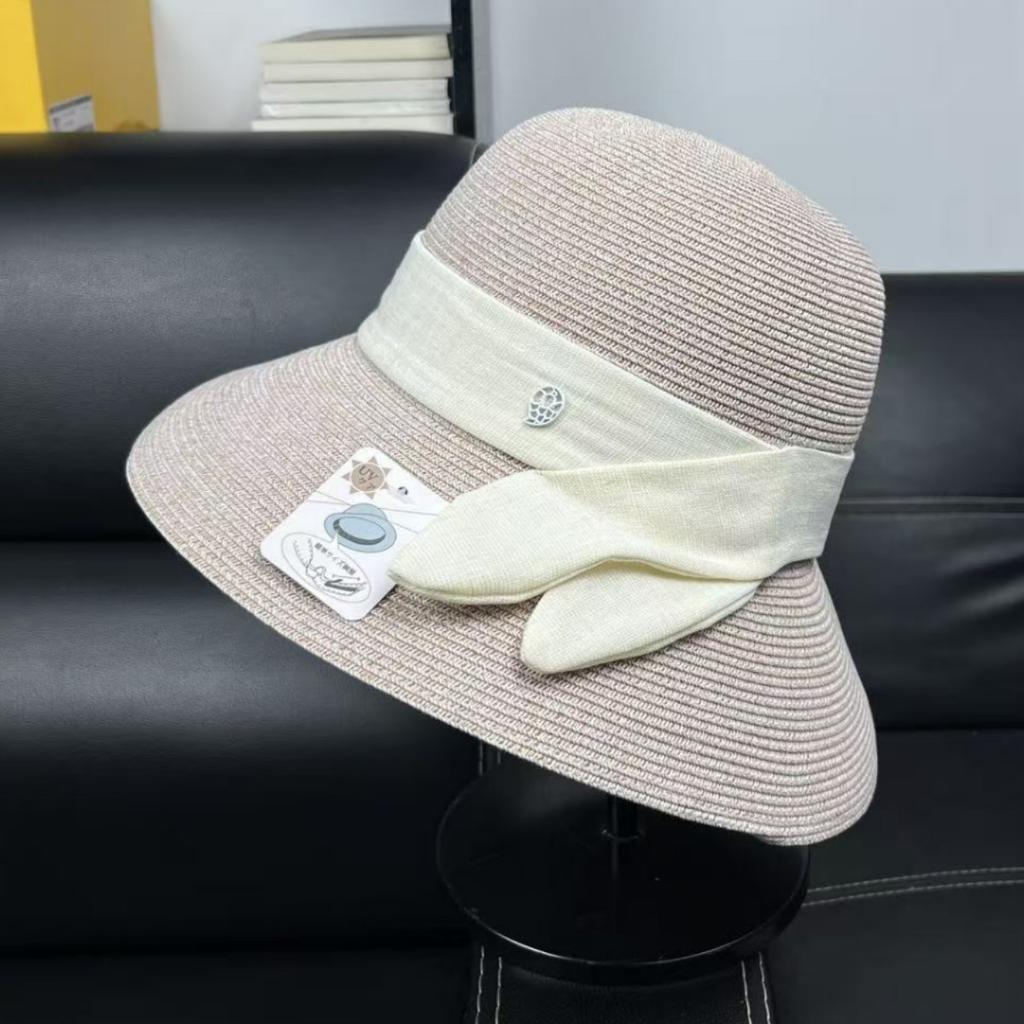 High-end 2026 UV-proof straw fisherman's hat children's French big-brimmed sunshade straw hat basin hat beach sun hat