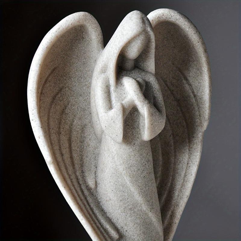 Guardian Angel Figurine Vintage European Inspired Resin Statue for Home Office Decor Perfect for Living Room Study Garden