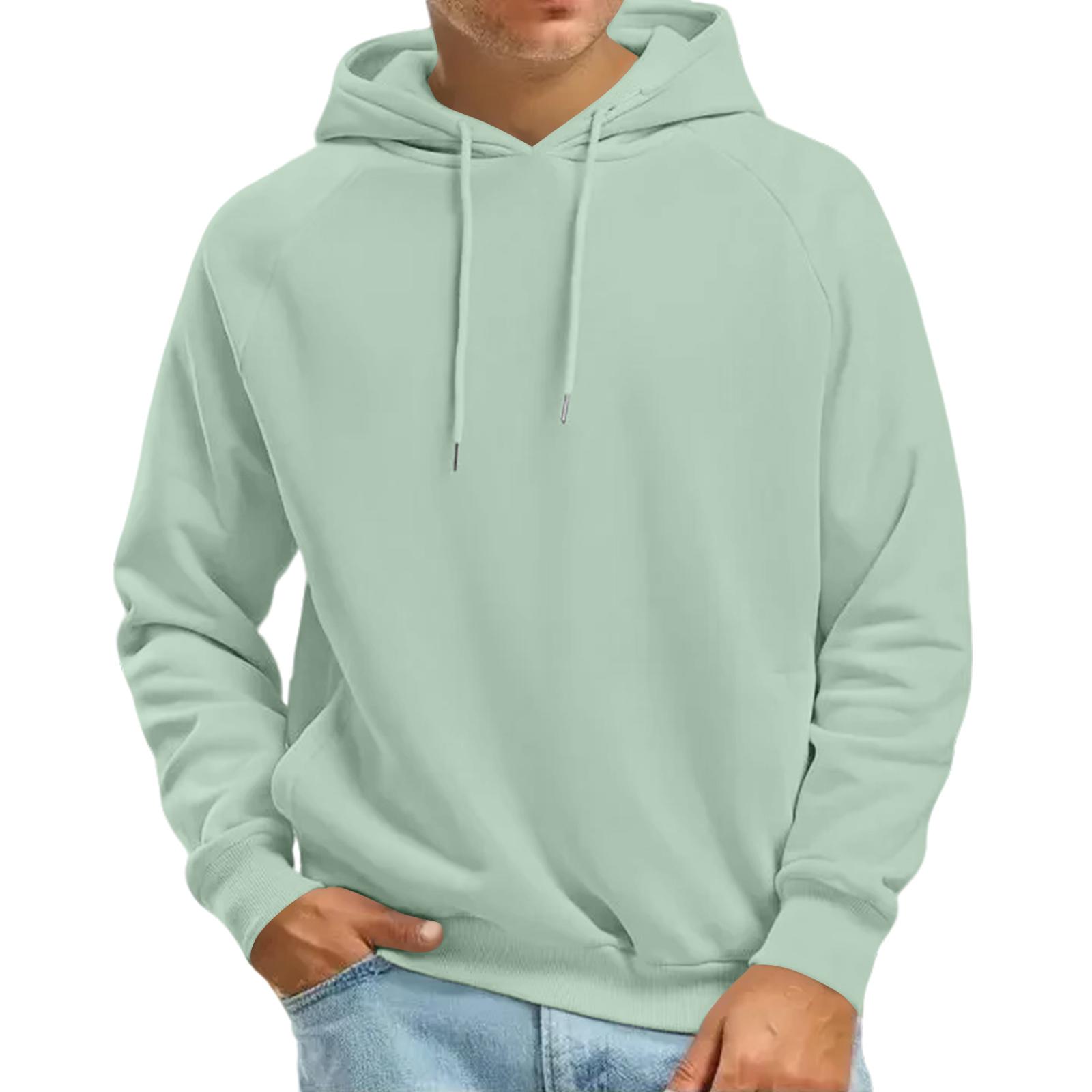 

Men s Fashion Raglan Long Sleeve Hooded Sweatshirt M