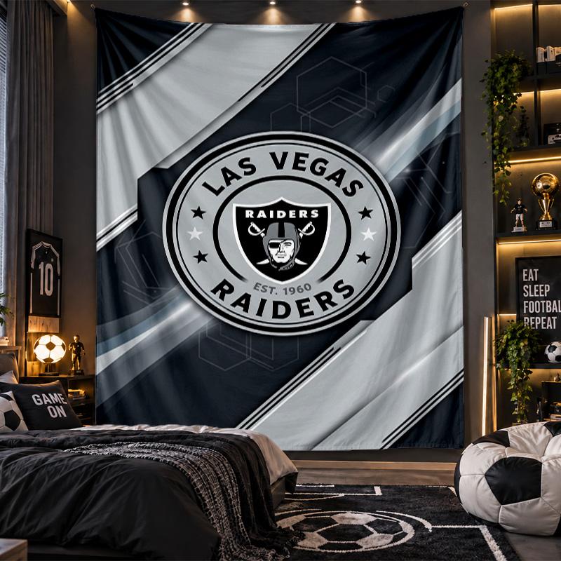 Wandbehang Tapisserie Las Vegas Raiders Drucktuch für Wohnzimmer Schlafzimmer Heimdekoration