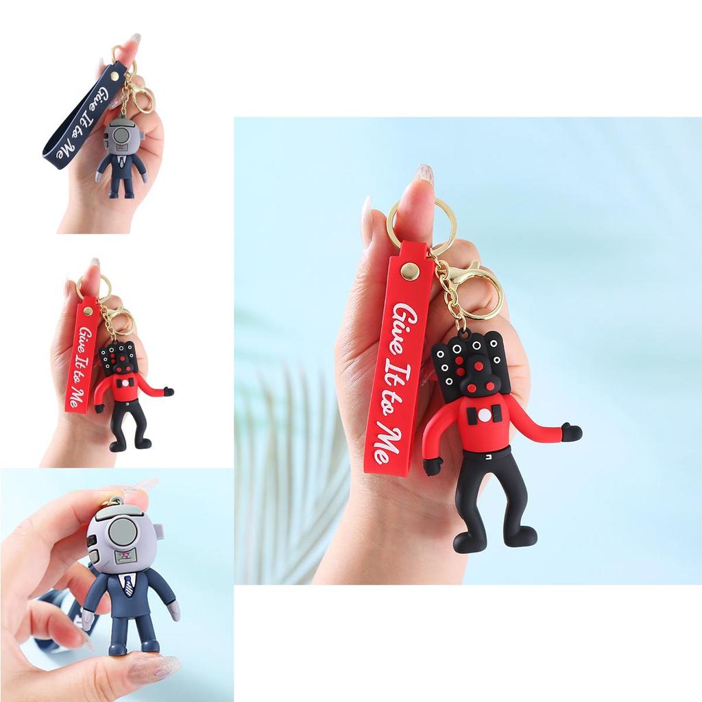 Skibidi Toilet Cartoon Schlüsselanhänger Taschenanhänger Pvc Weichgel Material Für Auto Souvenirs Hochzeit/Geburtstag/Abschluss Geschenke