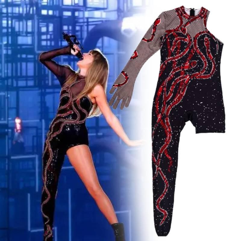 Stylish Taylor Swift Inspired Stage Performance Costume For Women In Polyester Blend