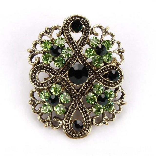Baiduqiandu Brand Crystal Rhinestones Flower Pins And Brooches For Women Dress Party Or Diy Wedding Bouquets Jewelry