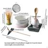 8-teiliges Matcha-Set mit Schale, Bambusbesen, Löffel und Tuch für Teeliebhaber
