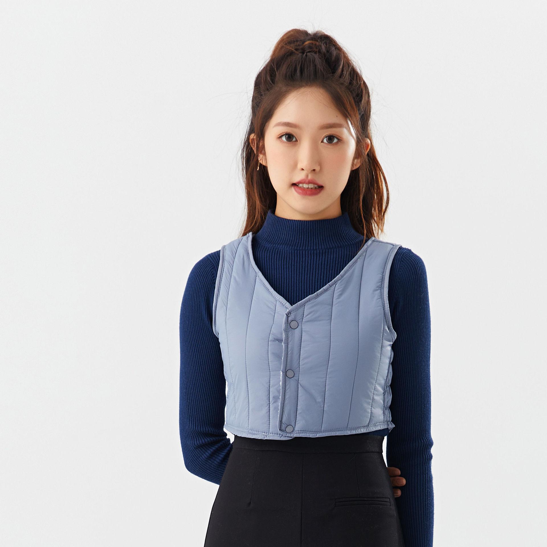 

Женская зимняя пуховая хлопковая подкладка с халтером, теплая, утолщенная и увеличенная, с короткими секциями, женская хлопковая майка, модная и теплая 5XL