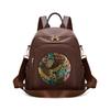 Damski plecak podróżny z nadrukiem PU, duża pojemność, wielofunkcyjny, na ramię, crossbody