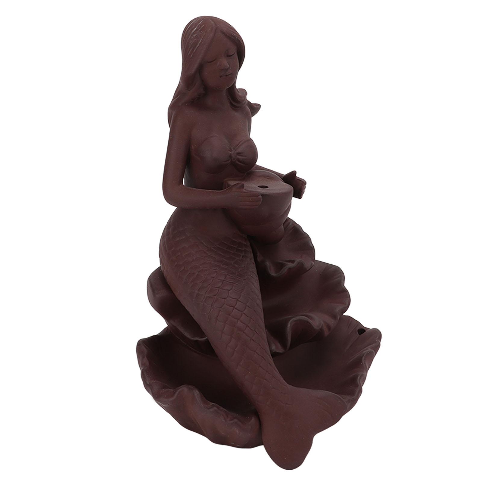 

Подставка для благовоний Европейско-американский стиль Форма русалки Ручная медитация Помощь для сна Подставка для благовоний с обратным потоком Водопад