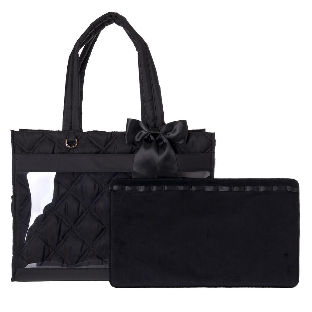 Osel 250020 Mineed by Tote Bag, Carry-on Compatible, 32.5 x 44 x 13cm, with Clear Pocket for Oshi (Oshi) Design, Available in 3 Colors (Black)