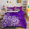 Mandala Bettbezug Set King Bettwäsche Set Weicher Bettdeckenbezug mit 1/2 Kissenbezügen für Kinder Erwachsene Mikrofaser Steppdeckenbezug