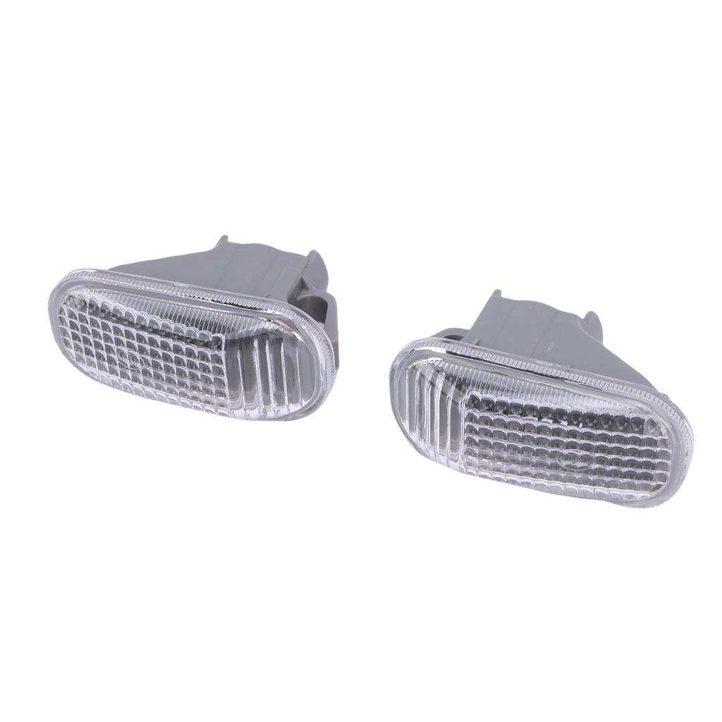 1 Pair Front Side Marker Light Lamp Covers Housing 34301 S5H T02 Replacement for City EP3 Stream Jazz FIT White
