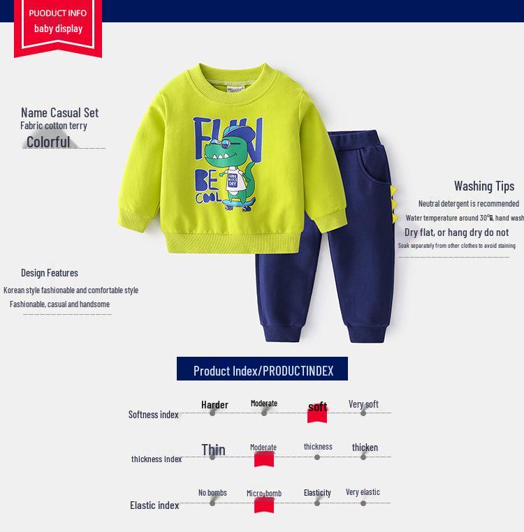 2023 Spring Cute Cartoon Print Casual Set for Kids