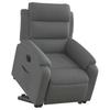Electric Recliner Chair with Rising Function Dark Grey Fabric