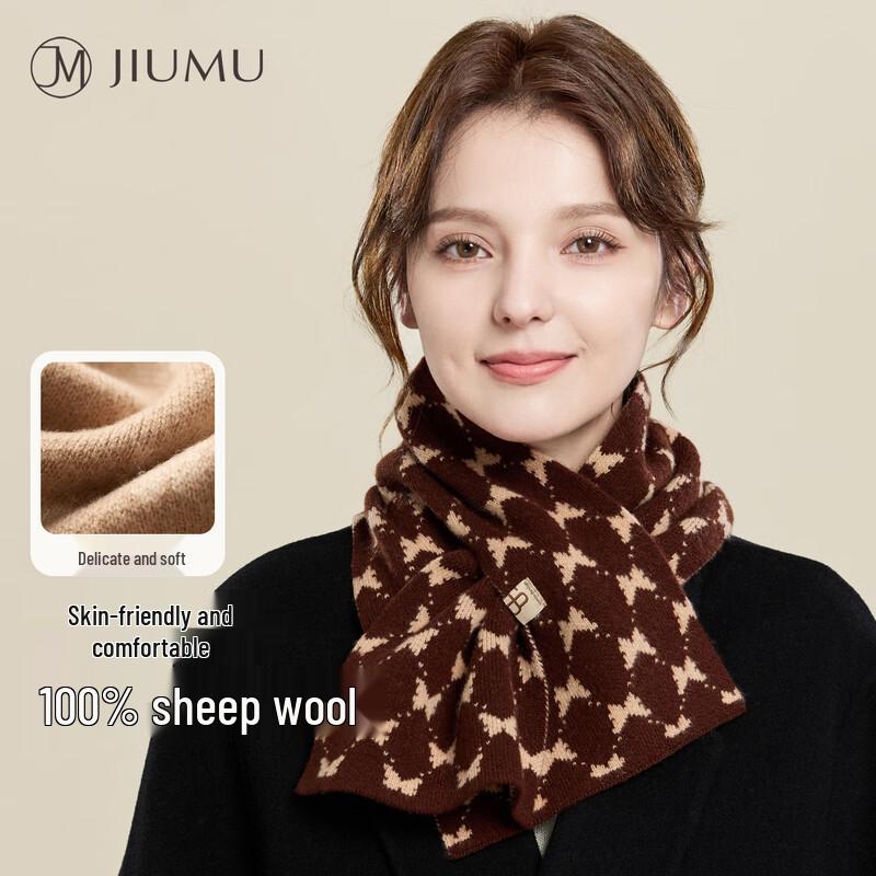 

JIUMU Women s 100% Pure Wool Warm Scarf