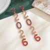 2026 Snowflake Number Dangle Earrings – Diamond-Inlaid, Super Shiny, High-End Feel