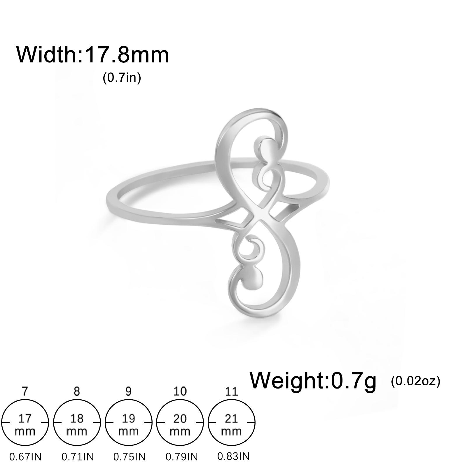 

Teamer Infinite Symbol Ring Stainless Steel Romantic Endless Love Symbol Finger Ring for Women Wedding Engagement Jewelry Gifts 7