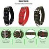 Heavy Duty Adjustable Dog Collar, 1.5 Inch Wide Military Thick Dog Collars for Large Dogs, Breathable Nylon Pet Collar with Metal Buckle & D Ring