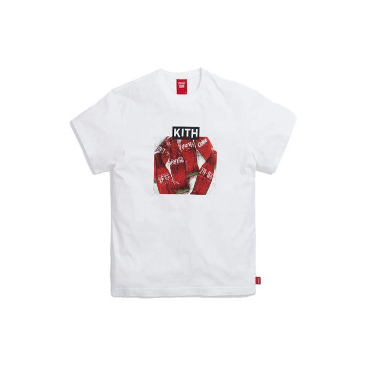 Kith X Coca-Cola Language Bottle Vintage Tee White Unisex Tops KH3860-101