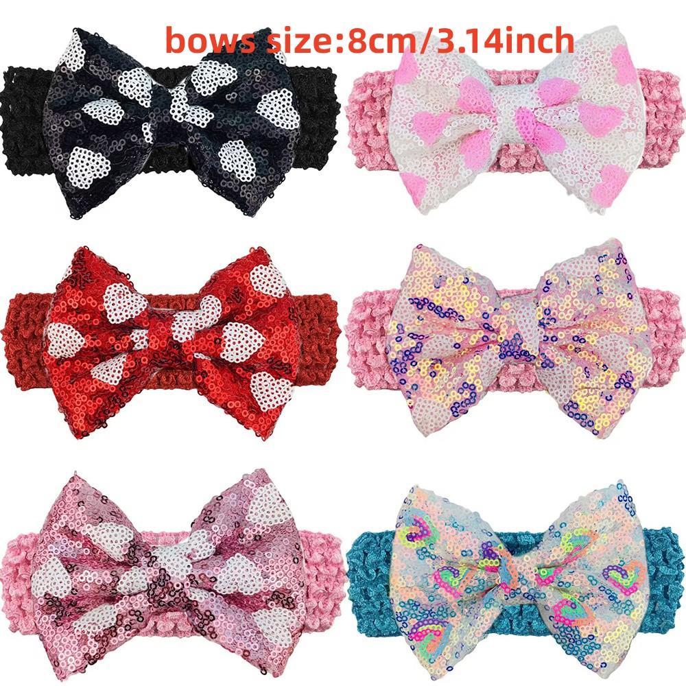 30pcs Valentine s Day Pet Accessories Cute Sequin Bowties with Elastic Band Dog Supplies Pet Dog Bowtie Collar Large Dog Bowtie (as the picture,30PCS)