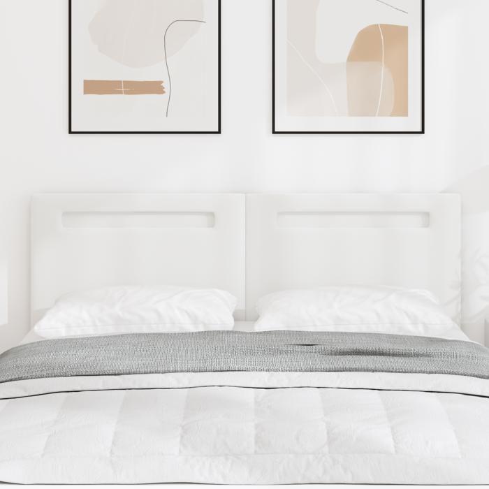 vidaXL Headboard Simple Design Pure White 160 Cm In Synthetic Leather 42007306