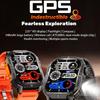 2026 New Outdoor Military Men's Smart Watch Is Equipped with GPS LED Lighting Compass Wireless Communication IP68 Waterproof  Smartwatch Music 540mah