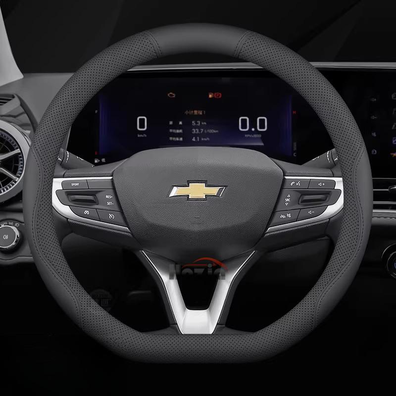 Leather Car Steering Wheel Cover for Chevrolet Monza Aveo Captiva Trax Orlando Groove Cruze Spark Non-slip Interior Accessories
