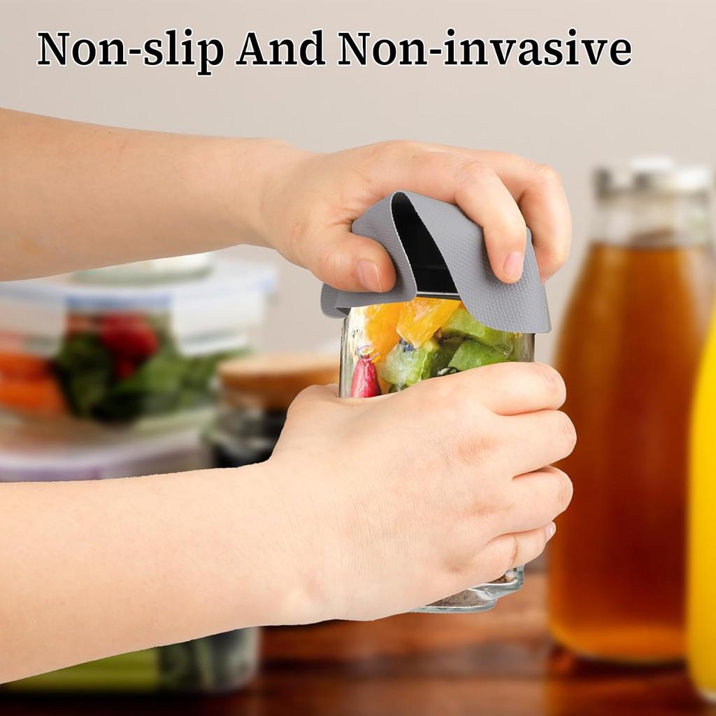 4PCS Jar Opener Gripper Pad, Silicone Jar Openers 5 Inch Square Multi-function Anti-Slip Coasters Bottle Jar Opener, Jar Lid Openers for Opening Cans