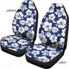 Set di Coprisedili per Auto con Fantasia Floreale Hawaiana di Ibisco Bianco Universali per la Maggior Parte dei Modelli di Auto e SUV