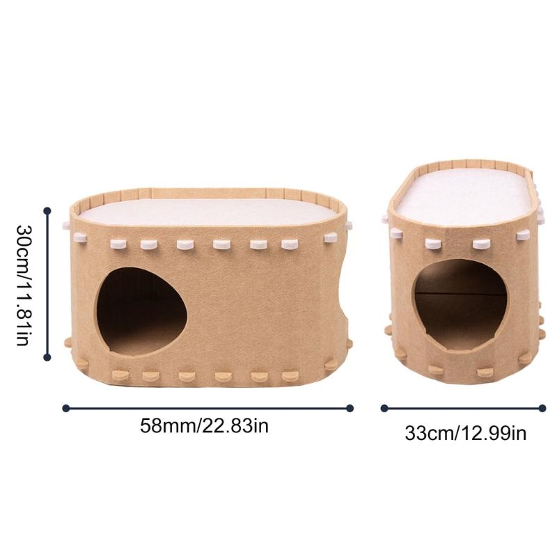 DoubleDecks Cats House Sleeping Bed Scratchproof Sleeping Bed Tunnel